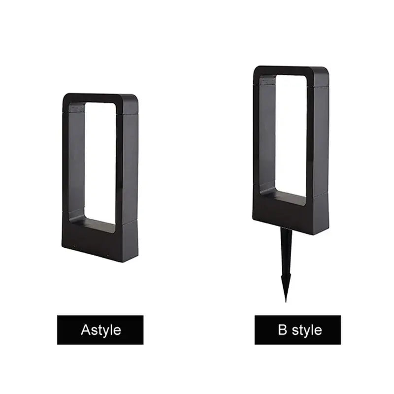 Modern black led garden light rectangular outdoor wall lamp