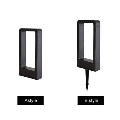 Modern black led garden light rectangular outdoor wall lamp