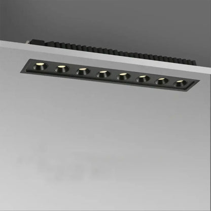 Modern black led grille downlight office recessed spot light