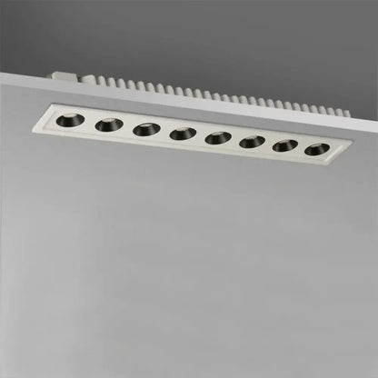 Modern black led grille downlight office recessed spot light