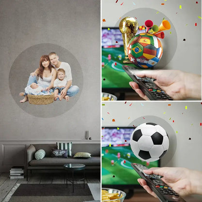 Modern black led hologram fan projector retail display living room