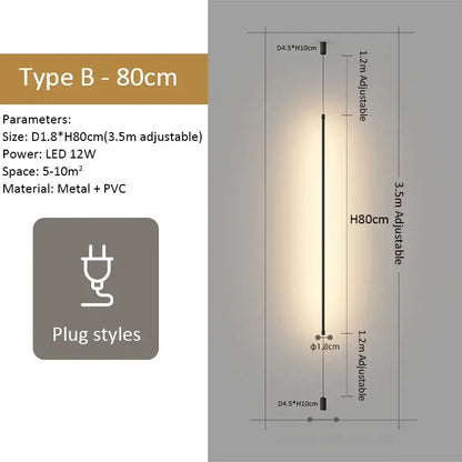 Modern black led pendant light for dining room minimalist rods