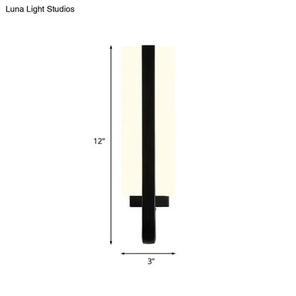 Modern black led sconce light fixture for living room white warm light