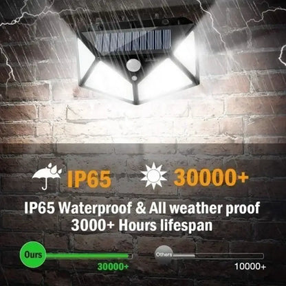 Modern black led solar wall lights garden motion sensor outdoor lamp