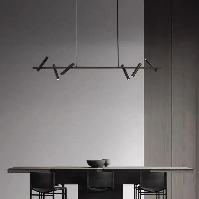 Modern black led spot chandelier living room hanging lamp