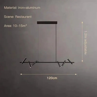 Modern black led spot chandelier living room hanging lamp