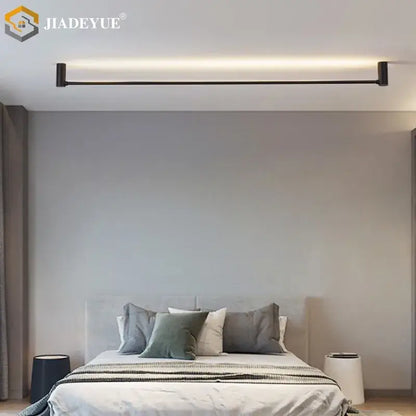 Modern black led strip wall lamp for minimalist living room glow
