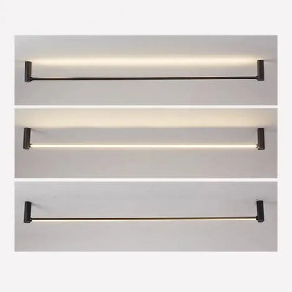 Modern black led strip wall lamp for minimalist living room glow