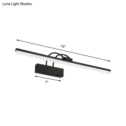 Modern black led vanity lighting fixture bathroom wall sconce