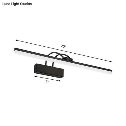 Modern black led vanity lighting fixture bathroom wall sconce