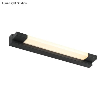 Modern black led vanity mirror light warm white bathroom lamp