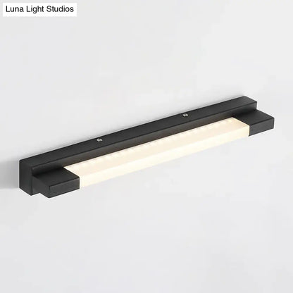 Modern black led vanity mirror light warm white bathroom lamp