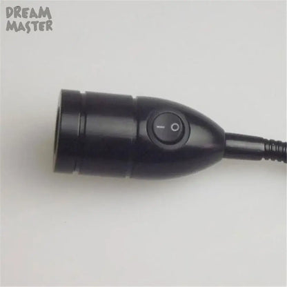 Modern black led wall lamp bedroom adjustable gooseneck reading light