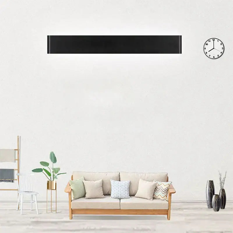 Modern black led wall lamp bedroom touch sensor light