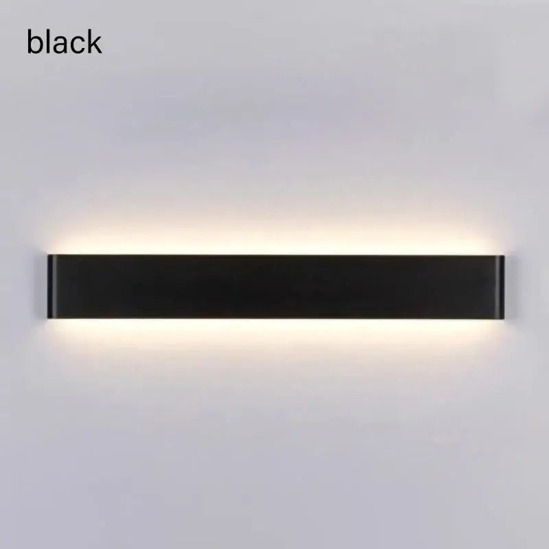 Modern black led wall lamp bedroom touch sensor light