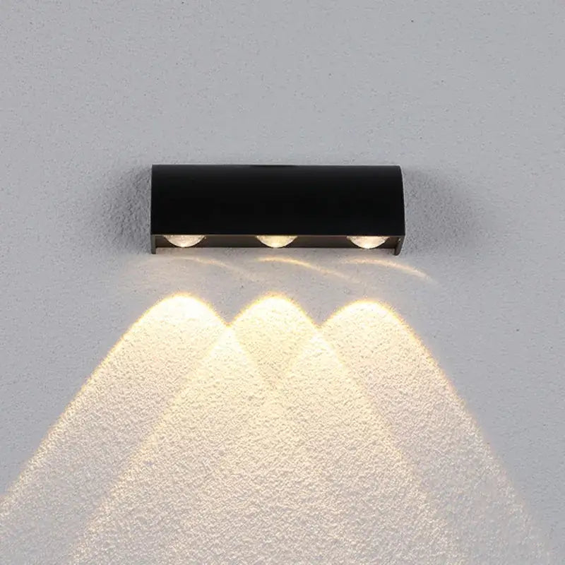 Modern black led wall lamp bedroom waterproof lighting fixture