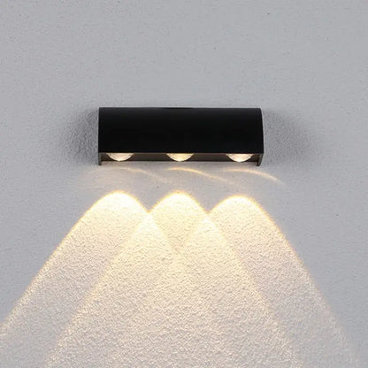 Modern black led wall lamp bedroom waterproof lighting fixture