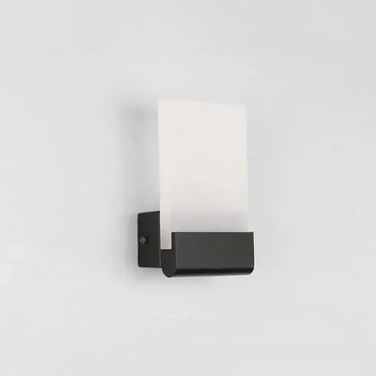 Modern black led wall lamp with frosted glass for bedroom