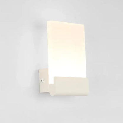 Modern black led wall lamp with frosted glass for bedroom