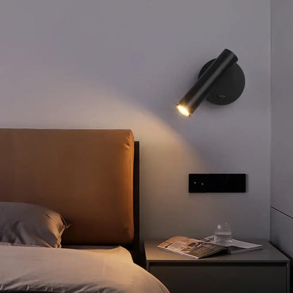 Modern black led wall lamps adjustable bedroom reading light