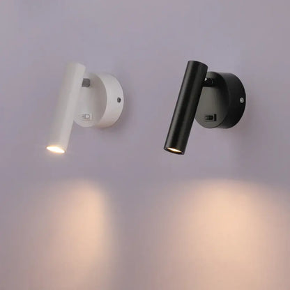 Modern black led wall lamps adjustable bedroom reading light