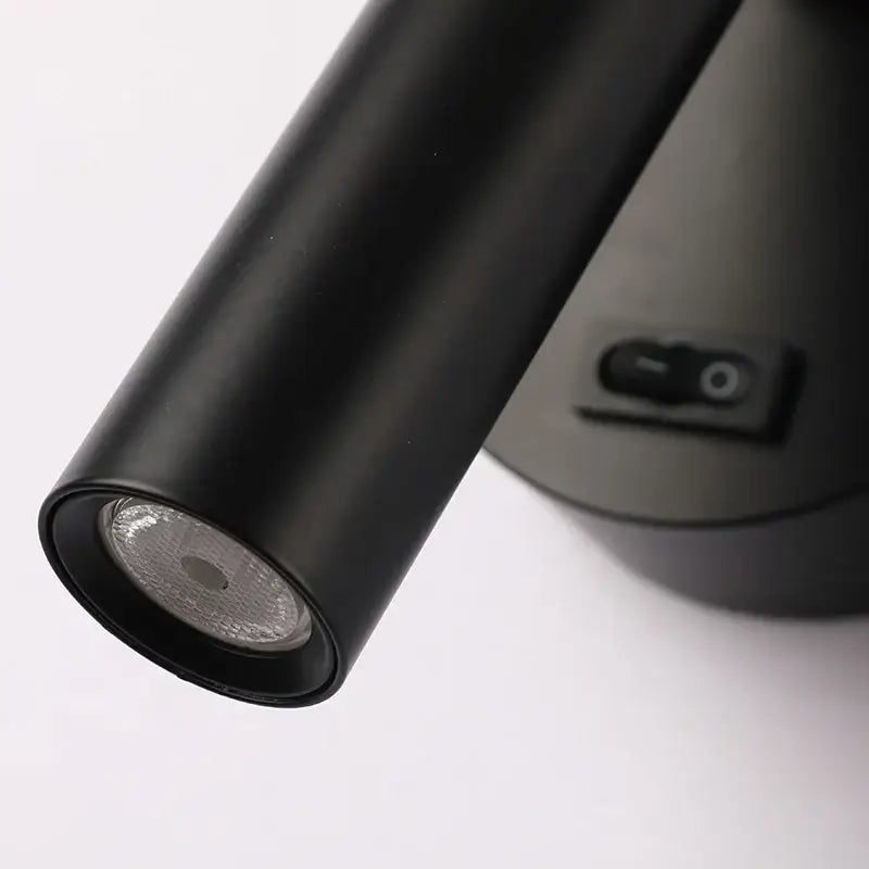Modern black led wall lamps adjustable bedroom reading light