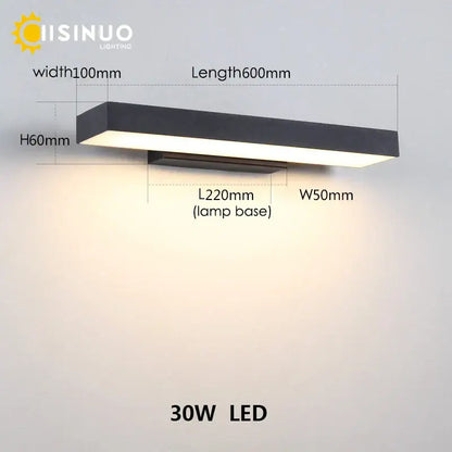 Modern black led wall light dusk dawn motion sensor outdoor sconce