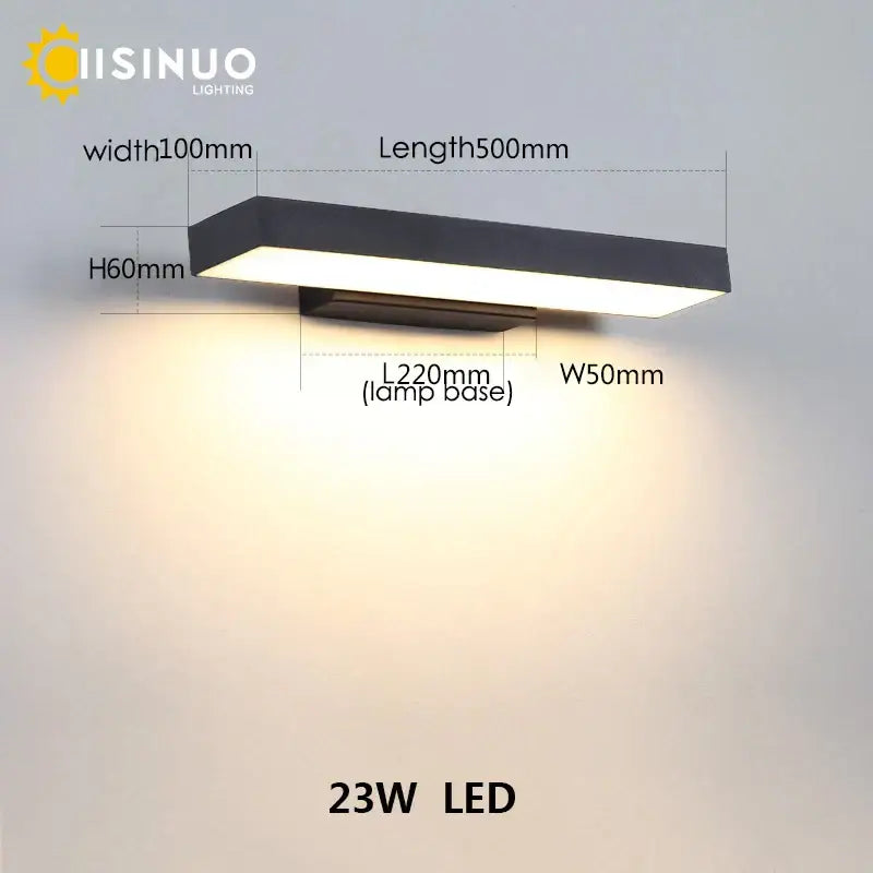 Modern black led wall light dusk dawn motion sensor outdoor sconce