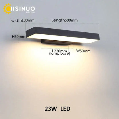 Modern black led wall light dusk dawn motion sensor outdoor sconce
