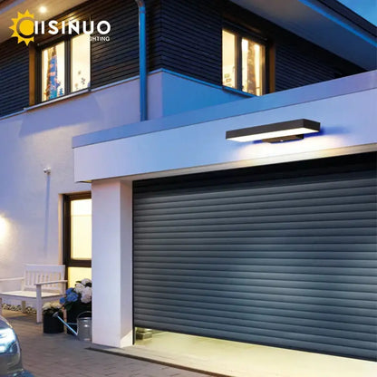 Modern black led wall light dusk dawn motion sensor outdoor sconce
