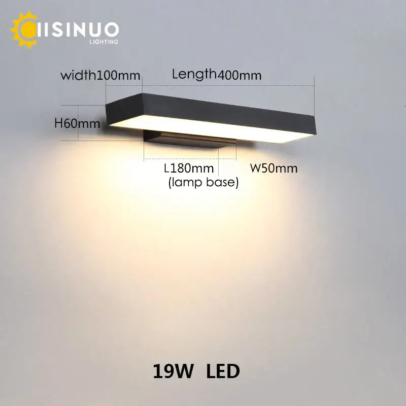 Modern black led wall light dusk dawn motion sensor outdoor sconce