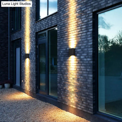 DecorBites™ Modern Black LED Wall Light for Garden Scenery with Metal Shade