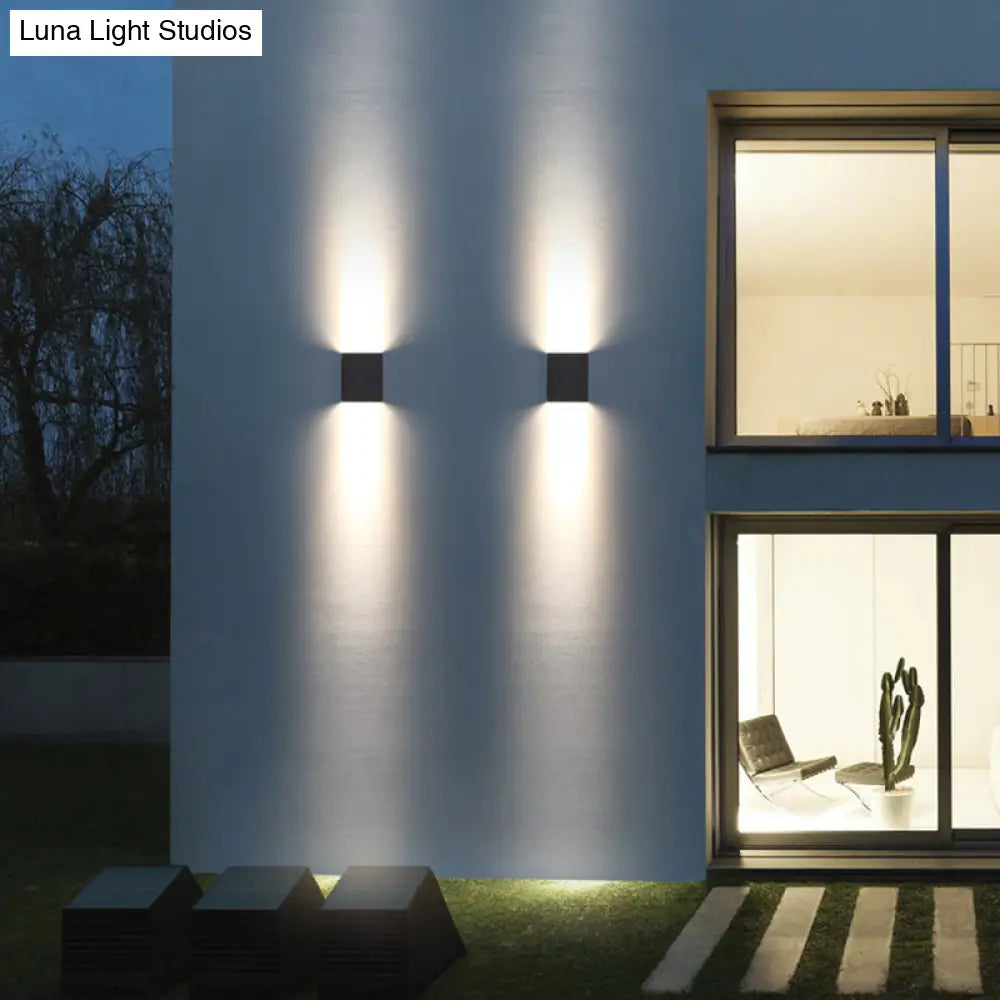 DecorBites™ Modern Black LED Wall Light for Garden Scenery with Metal Shade