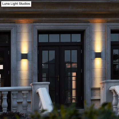 DecorBites™ Modern Black LED Wall Light for Garden Scenery with Metal Shade