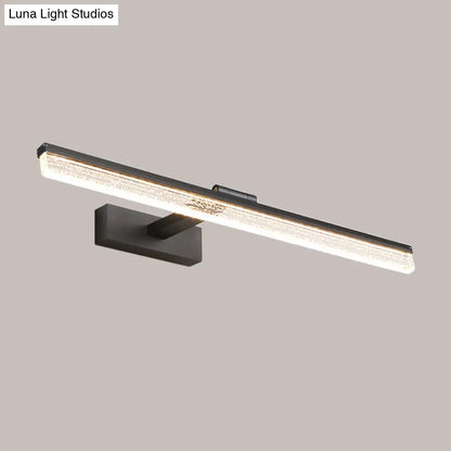 DecorBites™ Modern Black LED Wall Light with Acrylic Shade - Streamlined Vanity Lighting in Warm/White Light