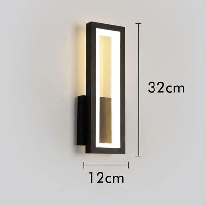 Modern black led wall sconce bedroom vertical light