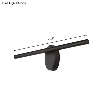 Modern black led wall sconce with acrylic shade for bathroom lighting