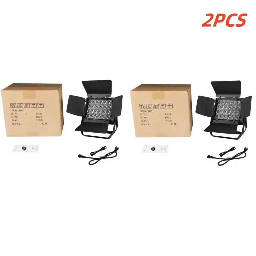 Modern black led wall wash flood light with barn doors for disco room