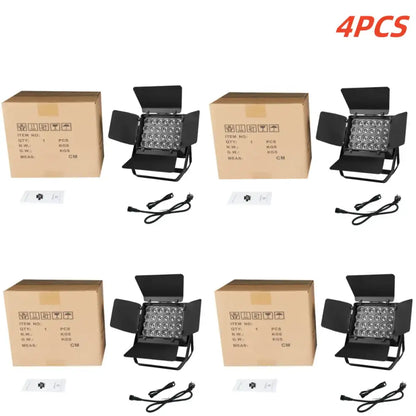 Modern black led wall wash flood light with barn doors for disco room