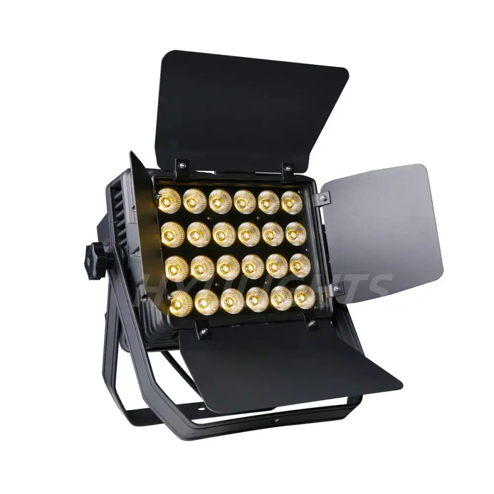 Modern black led wall wash flood light with barn doors for disco room