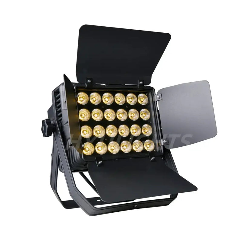 Modern black led wall wash flood light with barn doors for disco room
