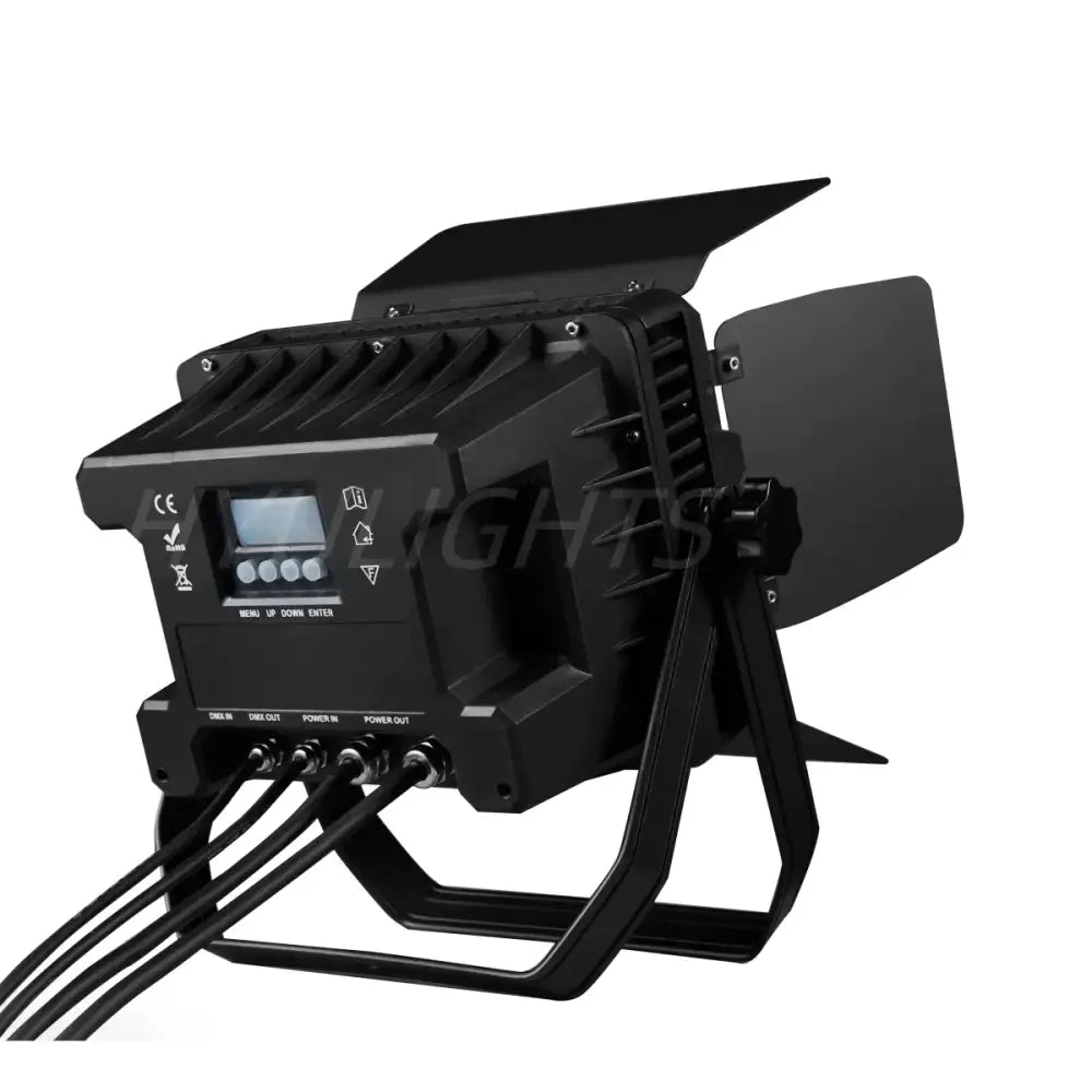 Modern black led wall wash flood light with barn doors for disco room