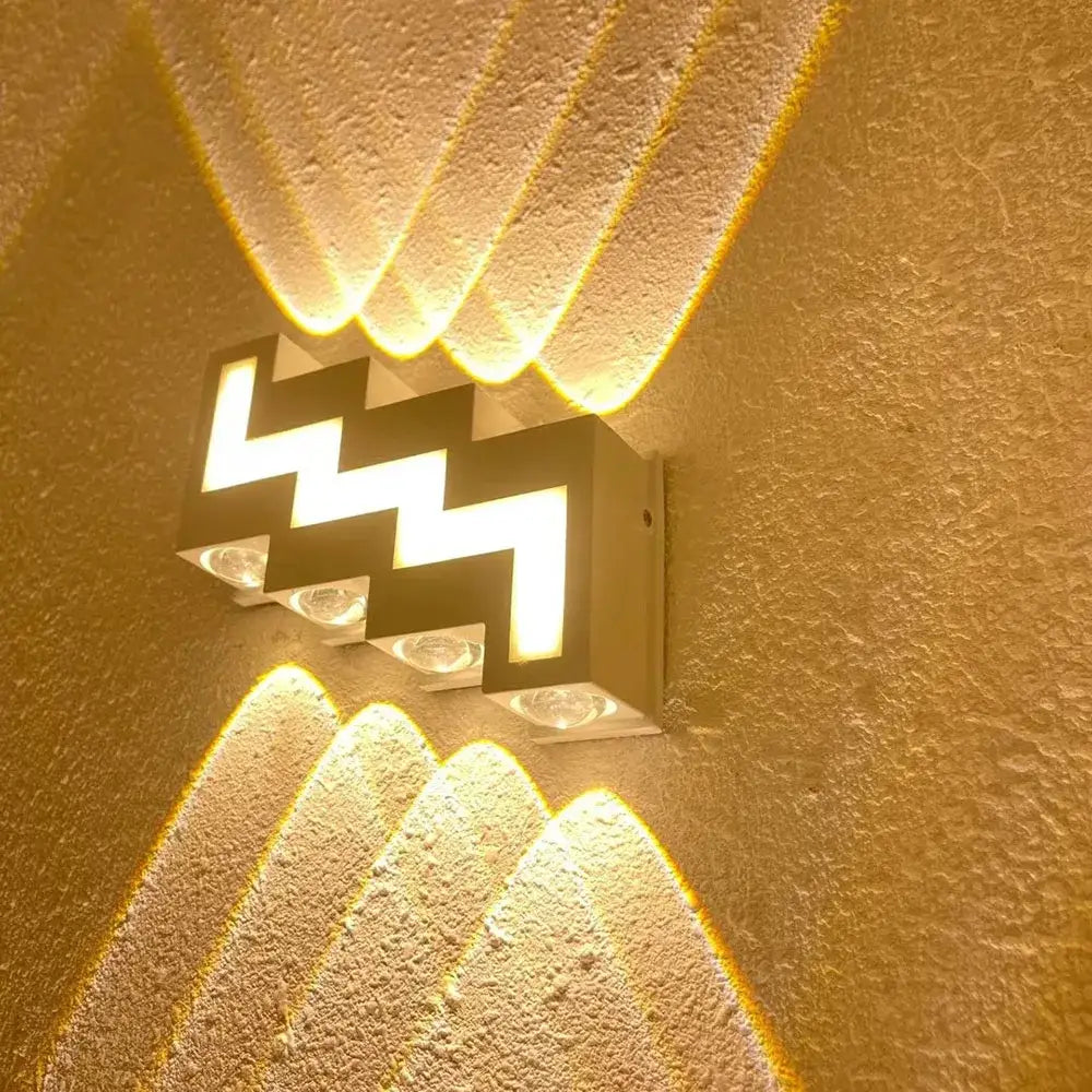 Modern black letter led wall lamp garden waterproof sconce