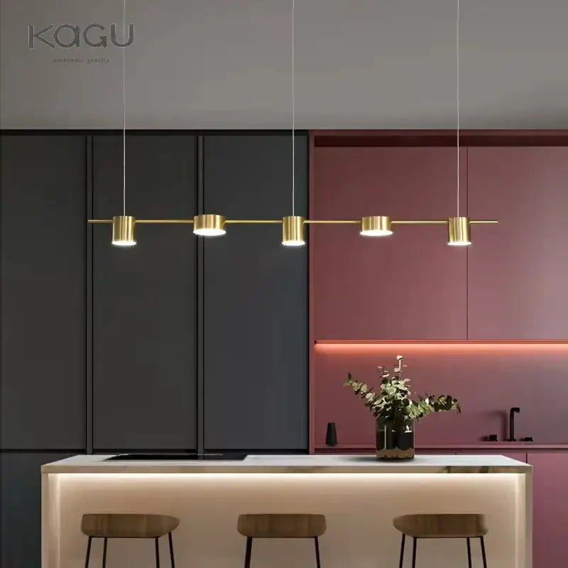 Modern black linear dimmable led ceiling chandelier dining room