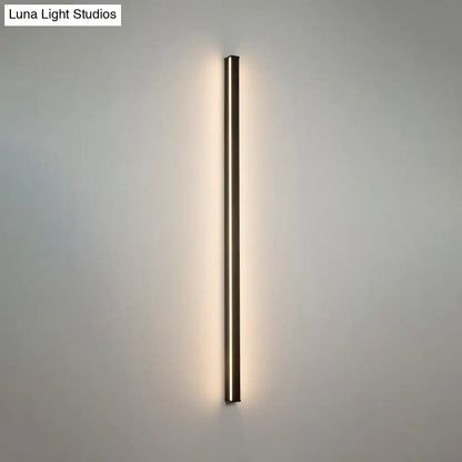 Modern black linear flush mount wall sconce – hallway light
