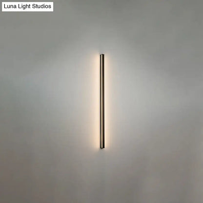 Modern black linear flush mount wall sconce – hallway light