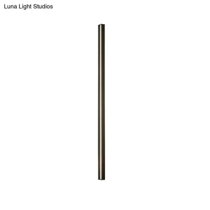 Modern black linear flush mount wall sconce – hallway light