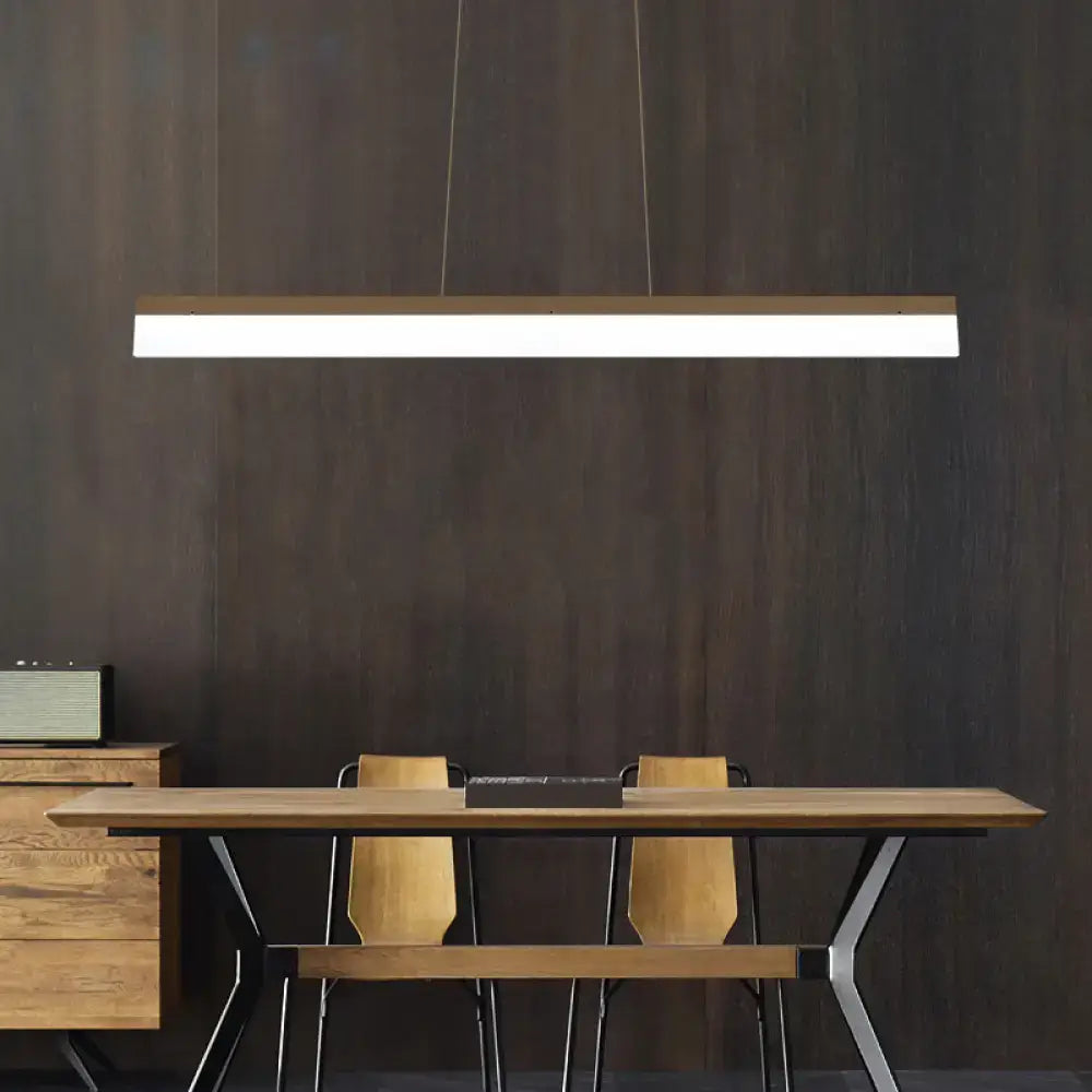 Modern black linear led light fixture – kitchen island pendant