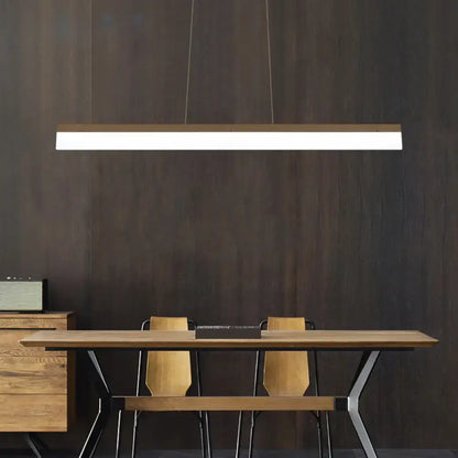 Modern black linear led light fixture – kitchen island pendant