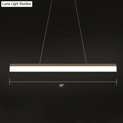 Modern black linear led light fixture – kitchen island pendant